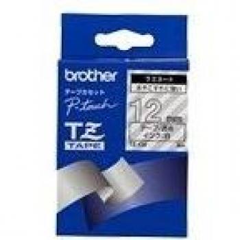 Brother Gloss Laminated Labelling Tape - 12mm, White/Clear - Cintas para impresoras de etiquetas