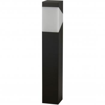 Baliza de exterior Lucande Kiran, gris grafito, aluminio, 60 cm, moderna, 1 llama E27