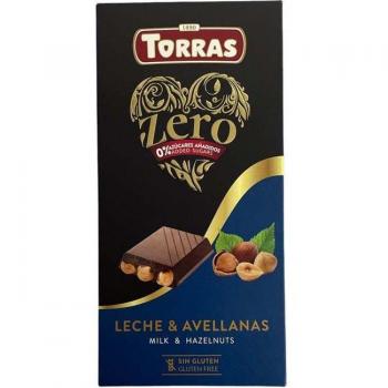 Torras Chocolate con Leche y Avellanas Enteras Zero Sin Gluten 150g