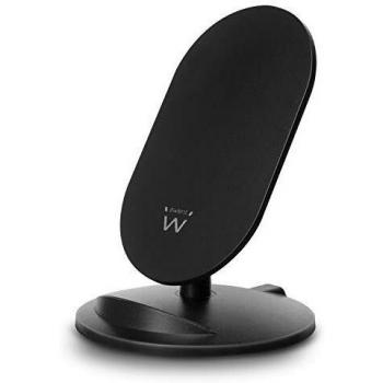 Ewent EW1192 - Cargador Móvil Inalámbrico Rápido, Color Negro