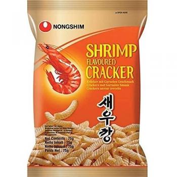 Los Chips de camarón 2 NONGSHIM 75 g de Corea - Pack de 6 piezas