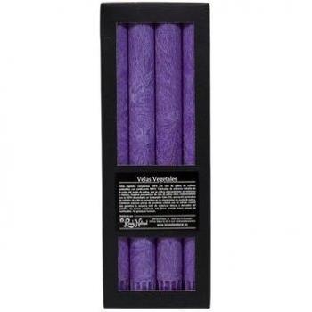 Kerzerman Velas Candelabro Violeta 4Uds, pack de 4 velas candelabro en color violeta