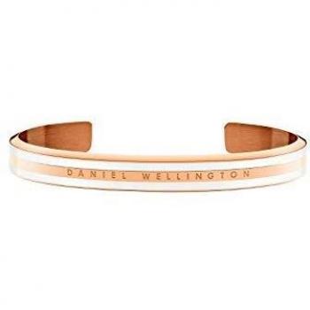 Pulsera Slim Satinada Blanca y Rosa Dorado Daniel Wellington DW00400067 - Mediana