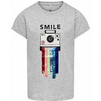Only kids Konlizzy - Camiseta M/C gris 128 cm