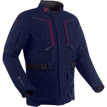 Bering Chaqueta de Moto Ottawa GTX Azul Marino - Chaqueta textil impermeable para motocicletas, tamaño XL