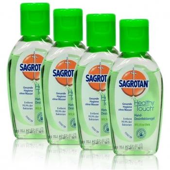 4 x Sagrotan toque saludable la desinfección de la Aloe Vera 50 ml