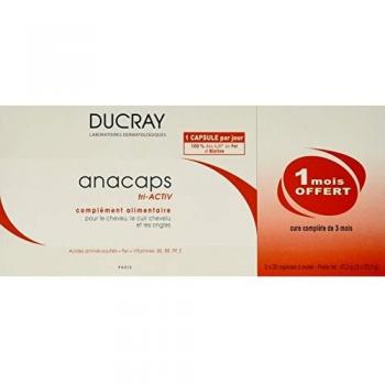 Ducray Anacaps Reactiv Cabello y Uñas, 3 x 30 Capsulas