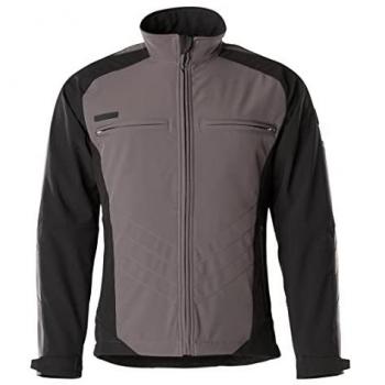 Chaqueta Softshell para Hombre MASCOT DRESDEN Talla L, Color Gris Oscuro/Negro