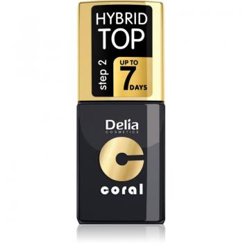 Delia Cosmetics Coral Nail Enamel Hybrid Gel Top Coat 11 ml