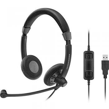 Sennheiser SC 70 USB MS BLACK Binaurale Diadema Negro auricular con micrófono - Auriculares con micrófono