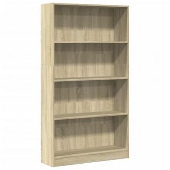 Estantería de madera de ingeniería roble Sonoma 80x24x143 cm Marrón