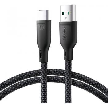 Cable de carga y datos USB-A a USB-C Joyroom Serie Multicolor 100W, transferencia rápida, 1m, negro