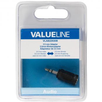 Valueline VLAB22930B adaptador de cable 3.5mm 2.5mm Negro - Adaptador para cable