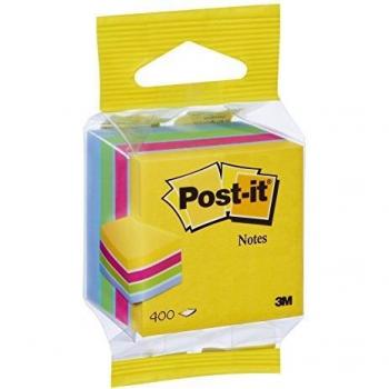 Cubo de Notas Post-it® Mini Ultra Colores 51x51 mm, 400 Hojas