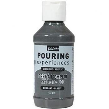 Pintura Acrílica Pouring Pébéo 118 ml - Gris Oscuro Brillante