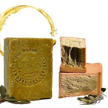 Jabón E4U original Aleppo, clásico 60% aceite de oliva, 40% aceite de laurel, aprox. 200 g vegano, jabón natural, jabón de ducha, jabón de afeitar, receta tradicional de Orient.