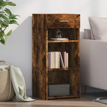 Aparador de madera multicapa de roble ahumado 40x42,5x93 cm