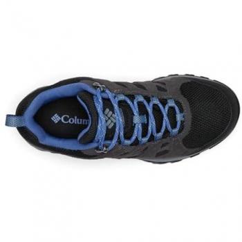 Columbia Zapatillas De Senderismo Redmond™ III Waterproof para Mujer, Color Negro y Gris Oscuro con detalles en Azul Celeste, Talla 39 EU