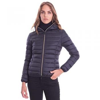 Save The Duck Women's Black Padded Hooded Jacket - Size S