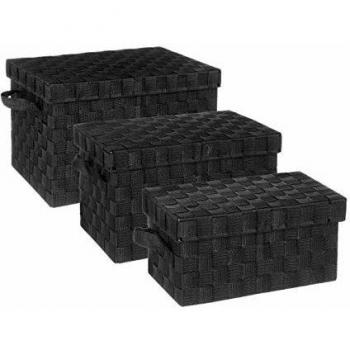 3 Cajas de Almacenaje Negras Lise - 5 Five