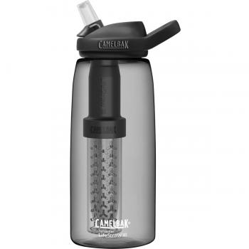 CamelBak Eddy+ Filtered by LifeStraw Water Bottle, 1L / 32oz, Charcoal