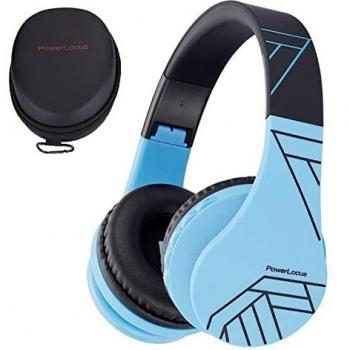 Auriculares Bluetooth para niños, PowerLocus Auriculares Inalámbricos Bluetooth de Diadema, Cascos Bluetooth con Micrófono para niñas y niños con 85DB Volumen Limitado, Auriculares Plegable, Ajustable