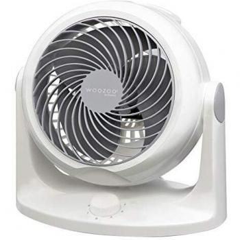 Iris Ohyama Ventilador de escritorio silencioso - Woozoo - HD18N, Plástico, Blanco, 34 W, 23m², 29 x 19 x 31 cm