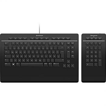 Teclado 3Dconnexion Pro con Numpad - USB, QWERTZ, Alemán, Inalámbrico y Bluetooth