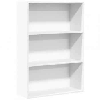Estantería de madera de ingeniería blanca 80x30x114 cm