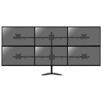 Soporte de Mesa Giratorio/Inclinable para 6 Monitores PC 17-32 VESA 100x100 Máx. 6Kg