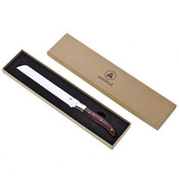 LAGUIOLE - Cuchillo para Pan - Mango de Madera Pakka - acero inoxidable - castaño