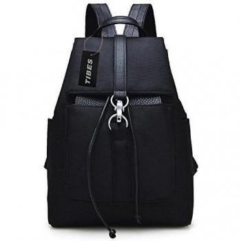 Tibes - Bolso mochila  para mujer Negro negro