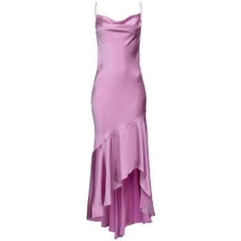 Pink Polyester Dress - IT38|XS, PINKO, Party Dresses, female, Pink, Size: 2XS Satin Sleeveless Dress with Ruffles