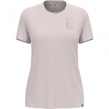 Camiseta de montaña Odlo Ascent Merino 160 Tree manga corta mujer - color Silver Cloud - talla S
