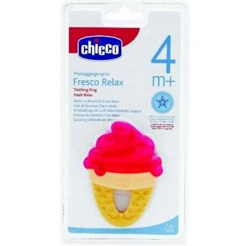 Chicco Fresh Relax, Anillo de Dentición para Encías Sensibles, Mordedor Bebé Refrigerante con Empuñadura Ergonómica - 1 Pieza, Colores Surtidos, Mordedor Bebés Apto a Partir de 4 Meses, Diseño Helado