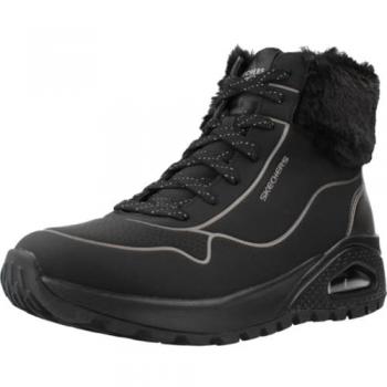 Skechers Uno Rugged - Botas Cortas al Tobillo para Mujer, Color Negro, Talla 37 EU