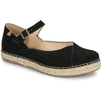 Sandalias de piel negras El Naturalista CAMPOS para mujer, planas con hebilla, casuales 2024