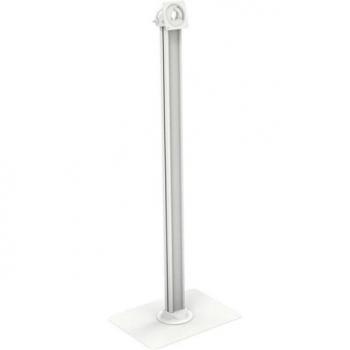 Soporte de Suelo Universal Blanco para Tablets con Función Inclinable y Rotativa, Altura Ajustable 110 cm, Compatibilidad VESA 75x75