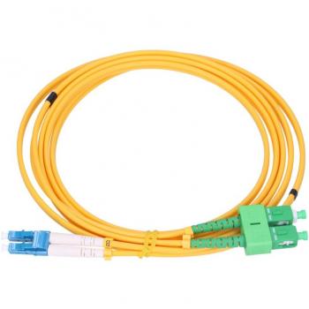 Cable de fibra óptica Extralink PATCHCORD SC/APC-LC/PC SM 9/125 Dúplex 2.0mm 1.5m FTTH G.652D Amarillo