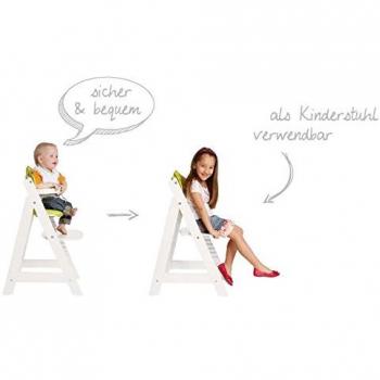 Silla Alta Evolutiva de Madera Sit Up Fun Natural con Bandeja Extraíble y Seguridad