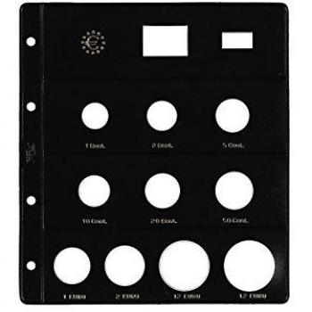 Pardo 175000 - Pack de 12 fundas monedas euro, 10 alojamientos claraboya