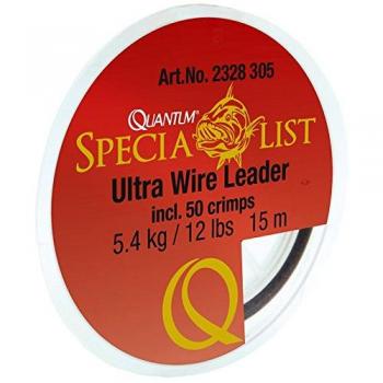 Quantum Ultra Wire Leader 11 kg 15 m Bobina M. casquillos de sujeción