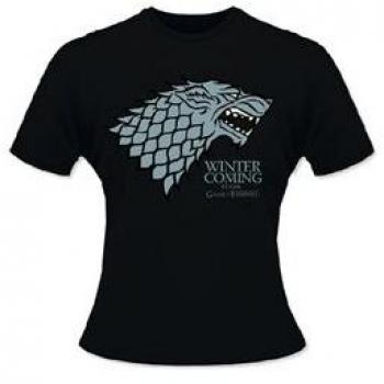 (NEX) LOGO STARK CAMISETA NEGRA CHICA T-S GAME OF THRONES