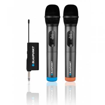 Microfono Inalambrico UHF Doble Blaupunkt WM60UDB con Adaptador