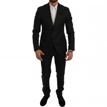 Dolce & Gabbana Black Crystal Bee Slim Fit 2 Piece Suit - IT46 | S