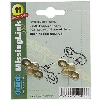 KMC Campag Conector 11 velocidades, Unisex, Negro/Dorado