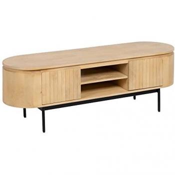 Mueble de TV MONTMARTRE 140 x 40 x 48 cm Natural Negro Madera Hierro