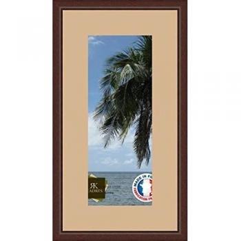 Marco de fotos de pared 16 x 40 x 40/16-Marco de color moderno, 2,3 cm de longitud, de madera, madera, Marron-38, Passe-Partout Sable