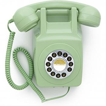 GPO 746 Retro Green Wall Telephone with Push Button Dial