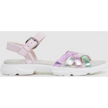 Pepe Jeans - Sandalias Ventura Metal rosa con detalles metálicos y diseño de tiras cruzadas para niña.